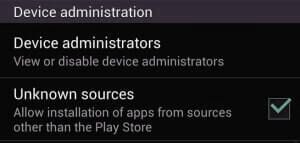 enable unknown sources